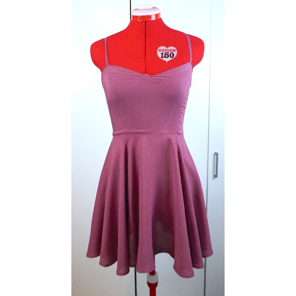 Aritzia (Talula) "Lipinski" Cami Fit & Flare Mini Dress in "Foulard"